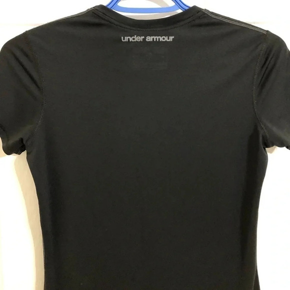 Under Armour Black  Fitted Workout T-Shirt XS - Picture 8 of 9